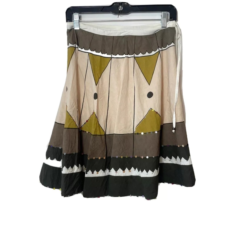 Motherhood Maternity Sequins A-Line Skirt Womens‎ Brown S Comfort Light Vintage